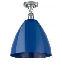 Innovations Lighting 516-1C-PC-MBD-12-BL-LED - Plymouth - 1 Light - 12 inch - Polished Chrome - Semi-Flush Mount