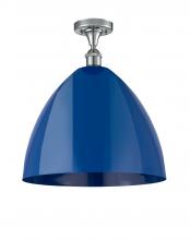 Innovations Lighting 516-1C-PC-MBD-16-BL-LED - Plymouth - 1 Light - 16 inch - Polished Chrome - Semi-Flush Mount