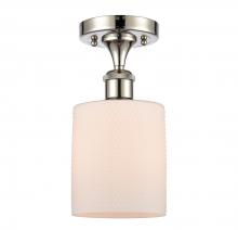 Innovations Lighting 516-1C-PN-G111-LED - Cobbleskill - 1 Light - 5 inch - Polished Nickel - Semi-Flush Mount