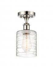 Innovations Lighting 516-1C-PN-G1113-LED - Cobbleskill - 1 Light - 5 inch - Polished Nickel - Semi-Flush Mount