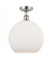 Innovations Lighting 516-1C-PN-G121-12-LED - Athens - 1 Light - 12 inch - Polished Nickel - Semi-Flush Mount