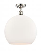 Innovations Lighting 516-1C-PN-G121-14-LED - Athens - 1 Light - 14 inch - Polished Nickel - Semi-Flush Mount