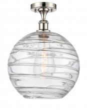 Innovations Lighting 516-1C-PN-G1213-12-LED - Athens Deco Swirl - 1 Light - 12 inch - Polished Nickel - Semi-Flush Mount