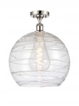 Innovations Lighting 516-1C-PN-G1213-14-LED - Athens Deco Swirl - 1 Light - 14 inch - Polished Nickel - Semi-Flush Mount