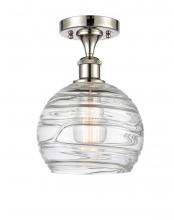 Innovations Lighting 516-1C-PN-G1213-8-LED - Athens Deco Swirl - 1 Light - 8 inch - Polished Nickel - Semi-Flush Mount