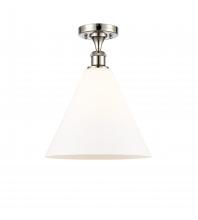 Innovations Lighting 516-1C-PN-GBC-121-LED - Berkshire - 1 Light - 12 inch - Polished Nickel - Semi-Flush Mount