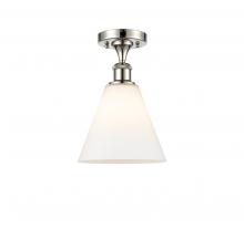 Innovations Lighting 516-1C-PN-GBC-81-LED - Berkshire - 1 Light - 8 inch - Polished Nickel - Semi-Flush Mount