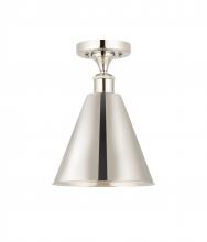 Innovations Lighting 516-1C-PN-MBC-8-PN-LED - Berkshire - 1 Light - 8 inch - Polished Nickel - Semi-Flush Mount