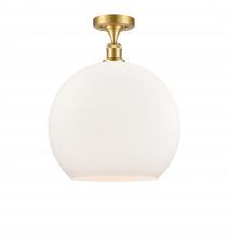 Innovations Lighting 516-1C-SG-G121-14-LED - Athens - 1 Light - 14 inch - Satin Gold - Semi-Flush Mount