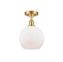 Innovations Lighting 516-1C-SG-G121-LED - Athens - 1 Light - 8 inch - Satin Gold - Semi-Flush Mount