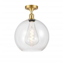 Innovations Lighting 516-1C-SG-G122-12-LED - Athens - 1 Light - 12 inch - Satin Gold - Semi-Flush Mount