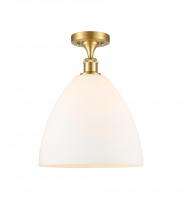 Innovations Lighting 516-1C-SG-GBD-121-LED - Bristol - 1 Light - 12 inch - Satin Gold - Semi-Flush Mount