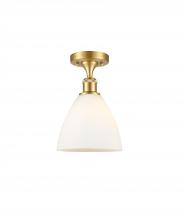 Innovations Lighting 516-1C-SG-GBD-751-LED - Bristol - 1 Light - 8 inch - Satin Gold - Semi-Flush Mount