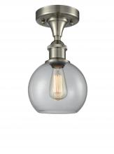 Innovations Lighting 516-1C-SN-G122-LED - Athens - 1 Light - 8 inch - Brushed Satin Nickel - Semi-Flush Mount