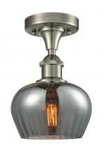 Innovations Lighting 516-1C-SN-G93-LED - Fenton - 1 Light - 7 inch - Brushed Satin Nickel - Semi-Flush Mount