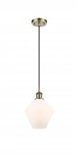  516-1P-AB-G651-8-LED - Cindyrella - 1 Light - 8 inch - Antique Brass - Cord hung - Mini Pendant