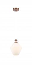 Innovations Lighting 516-1P-AC-G651-8-LED - Cindyrella - 1 Light - 8 inch - Antique Copper - Cord hung - Mini Pendant