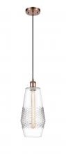 Innovations Lighting 516-1P-AC-G682-7-LED - Windham - 1 Light - 7 inch - Antique Copper - Cord hung - Mini Pendant