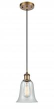 Innovations Lighting 516-1P-BB-G2812-LED - Hanover - 1 Light - 6 inch - Brushed Brass - Cord hung - Mini Pendant