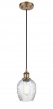 Innovations Lighting 516-1P-BB-G292-LED - Salina - 1 Light - 6 inch - Brushed Brass - Cord hung - Mini Pendant