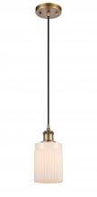 Innovations Lighting 516-1P-BB-G341-LED - Hadley - 1 Light - 5 inch - Brushed Brass - Cord hung - Mini Pendant