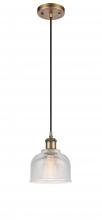 Innovations Lighting 516-1P-BB-G412-LED - Dayton - 1 Light - 6 inch - Brushed Brass - Cord hung - Mini Pendant