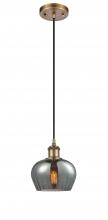 Innovations Lighting 516-1P-BB-G93-LED - Fenton - 1 Light - 7 inch - Brushed Brass - Cord hung - Mini Pendant