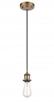 Innovations Lighting 516-1P-BB-LED - Bare Bulb - 1 Light - 5 inch - Brushed Brass - Cord hung - Mini Pendant