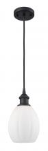  516-1P-BK-G81-LED - Eaton - 1 Light - 6 inch - Matte Black - Cord hung - Mini Pendant