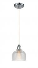 Innovations Lighting 516-1P-PC-G412-LED - Dayton - 1 Light - 6 inch - Polished Chrome - Cord hung - Mini Pendant