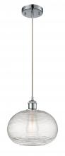  516-1P-PC-G555-10CL - Ithaca - 1 Light - 10 inch - Polished Chrome - Cord hung - Mini Pendant