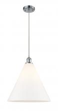 Innovations Lighting 516-1P-PC-GBC-161-LED - Berkshire - 1 Light - 16 inch - Polished Chrome - Cord hung - Pendant