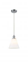 Innovations Lighting 516-1P-PC-GBC-81-LED - Berkshire - 1 Light - 8 inch - Polished Chrome - Cord hung - Mini Pendant