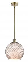 Innovations Lighting 516-1S-AB-G121-10CBK-LED - Farmhouse Chicken Wire - 1 Light - 10 inch - Antique Brass - Mini Pendant