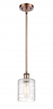 Innovations Lighting 516-1S-AC-G1113-LED - Cobbleskill - 1 Light - 5 inch - Antique Copper - Mini Pendant