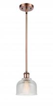 Innovations Lighting 516-1S-AC-G412-LED - Dayton - 1 Light - 6 inch - Antique Copper - Mini Pendant