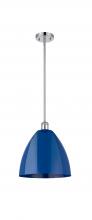 Innovations Lighting 516-1S-PC-MBD-12-BL-LED - Plymouth - 1 Light - 12 inch - Polished Chrome - Pendant