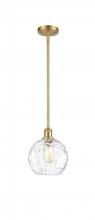 Innovations Lighting 516-1S-SG-G1215-8-LED - Athens Water Glass - 1 Light - 8 inch - Satin Gold - Mini Pendant