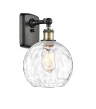 Innovations Lighting 516-1W-BAB-G1215-8-LED - Athens Water Glass - 1 Light - 8 inch - Black Antique Brass - Sconce