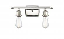 Innovations Lighting 516-2W-PN-LED - Bare Bulb - 2 Light - 16 inch - Polished Nickel - Bath Vanity Light