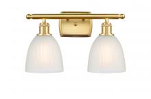 Innovations Lighting 516-2W-SG-G381-LED - Castile - 2 Light - 16 inch - Satin Gold - Bath Vanity Light