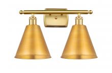 Innovations Lighting 516-2W-SG-MBC-8-SG-LED - Berkshire - 2 Light - 18 inch - Satin Gold - Bath Vanity Light