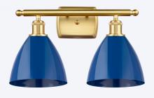 Innovations Lighting 516-2W-SG-MBD-75-BL-LED - Plymouth - 2 Light - 18 inch - Satin Gold - Bath Vanity Light