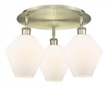 Innovations Lighting 516-3C-AB-G651-8 - Cindyrella - 3 Light - 20 inch - Antique Brass - Flush Mount