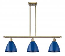 Innovations Lighting 516-3I-AB-MBD-75-BL-LED - Plymouth - 3 Light - 36 inch - Antique Brass - Cord hung - Island Light