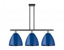 Innovations Lighting 516-3I-BAB-MBD-12-BL-LED - Plymouth - 3 Light - 39 inch - Black Antique Brass - Cord hung - Island Light