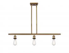 Innovations Lighting 516-3I-BB-LED - Bare Bulb - 3 Light - 36 inch - Brushed Brass - Cord hung - Island Light