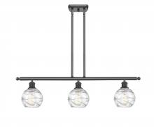 Innovations Lighting 516-3I-OB-G1213-6-LED - Athens Deco Swirl - 3 Light - 36 inch - Oil Rubbed Bronze - Cord hung - Island Light