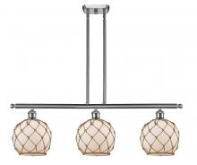 Innovations Lighting 516-3I-SN-G121-8RB-LED - Farmhouse Rope - 3 Light - 36 inch - Brushed Satin Nickel - Cord hung - Island Light