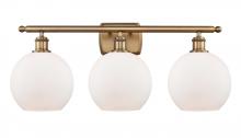 Innovations Lighting 516-3W-BB-G121 - Athens - 3 Light - 28 inch - Brushed Brass - Bath Vanity Light